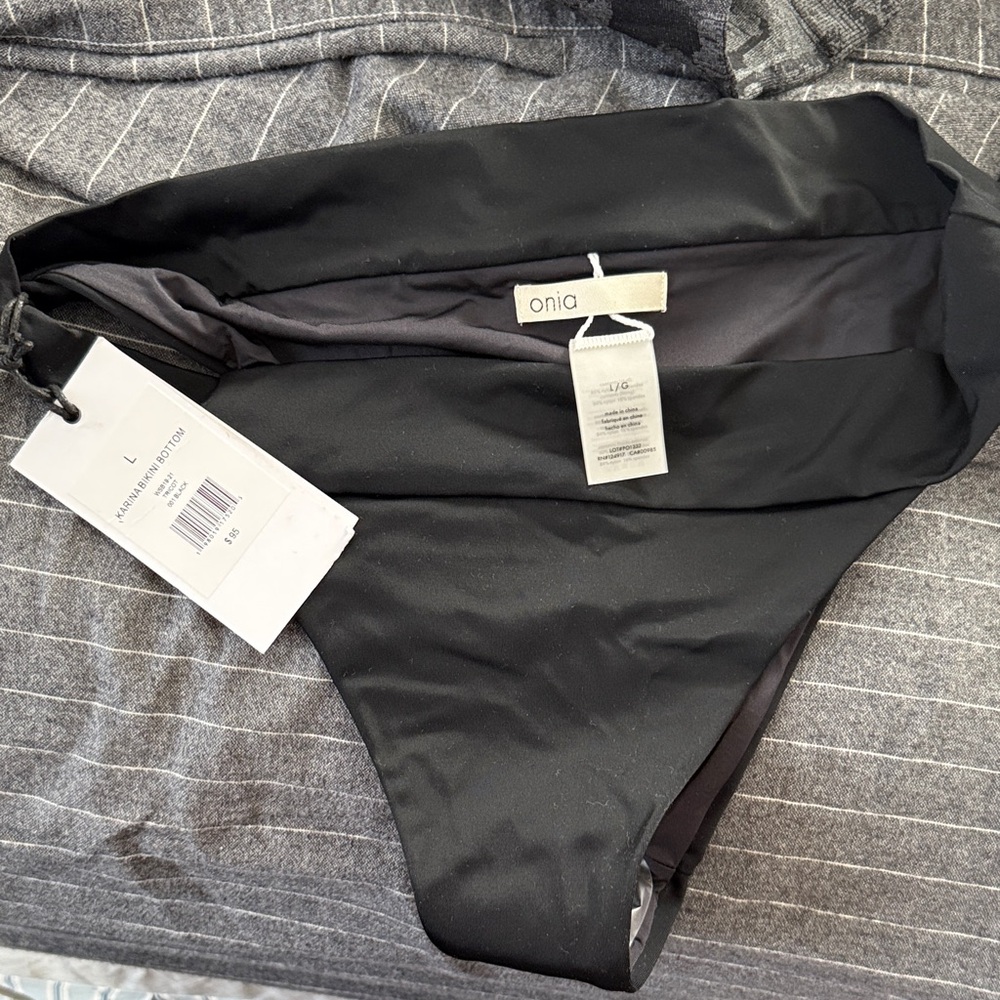 Onia Karina Black Swim Bottom